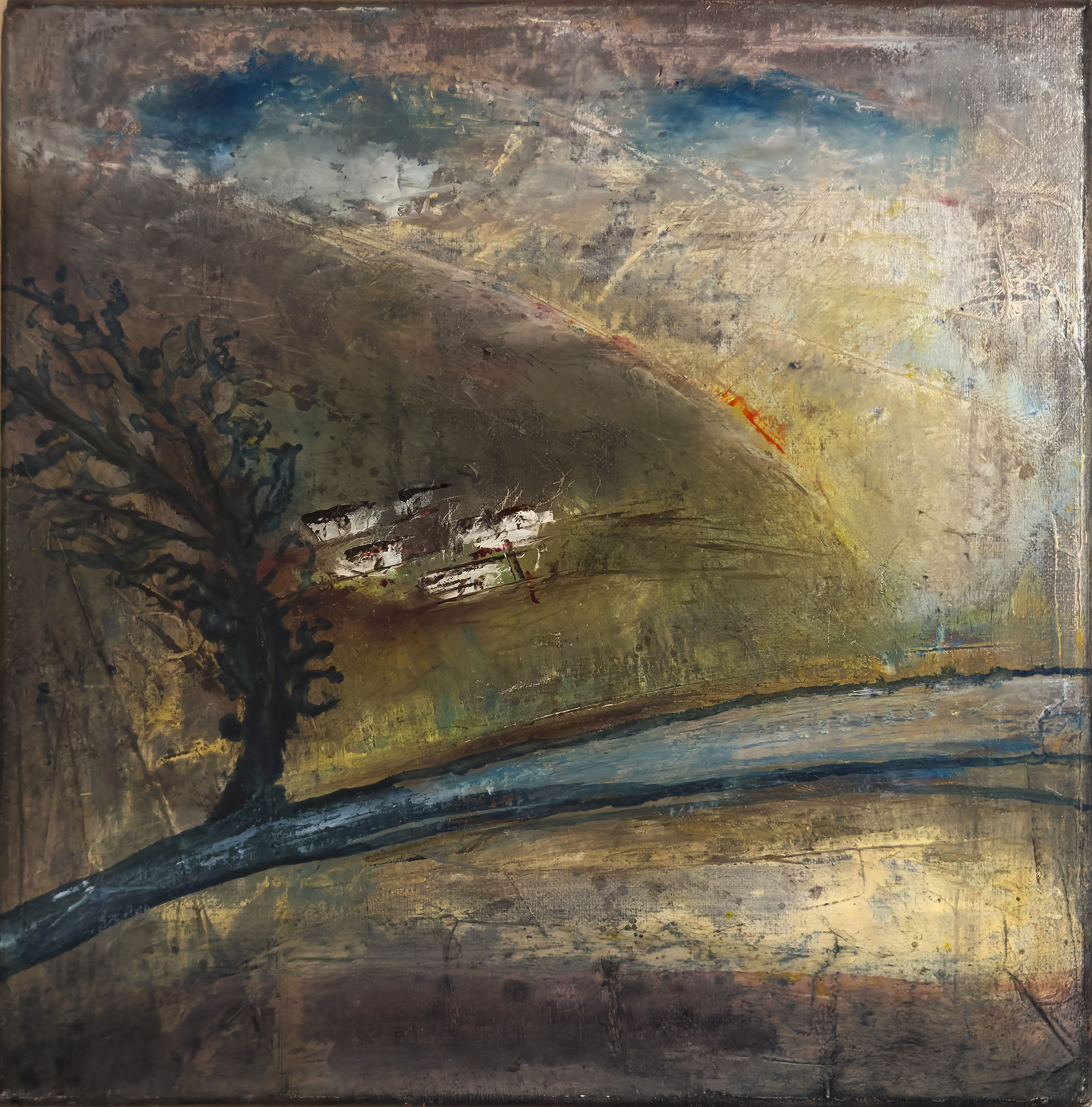 Landscape. Oil on canvas, 30 x 30 cm. 2009